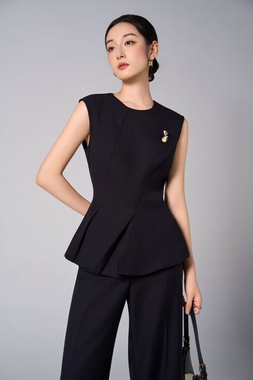 Áo kiểu SN thân xếp ly chéo
