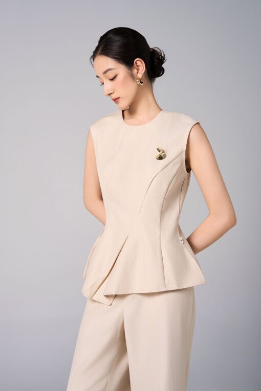 Áo kiểu SN thân xếp ly chéo