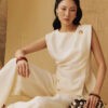 Áo kiểu SN xếp ly tạo form peplum