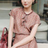 Sơ mi CT xếp giả nẹp đính nơ