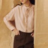 Sơ mi DT cổ trụ luồn dây