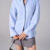 Sơ mi DT xẻ sau nẹp mở V