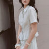 Sơ mi CT can thân tạo múi peplum