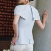 Áo kiểu CT can bong vai cài cúc