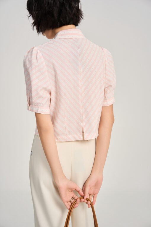 Sơ mi CT croptop tết dây đính TT