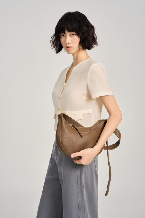 Sơ mi CT croptop thân đính nắp túi