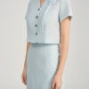 Sơ mi kiểu CT croptop ngực đính TT