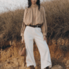 Áo kiểu croptop dún thân cá vai